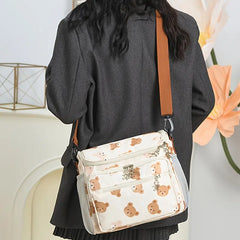 A Single Shoulder Crossbody Parent Bag, Casual Mother and Baby Bag with Multiple Pockets and Large Capacity for Milk Bottles and Diapers Diaperbag Travel Boys