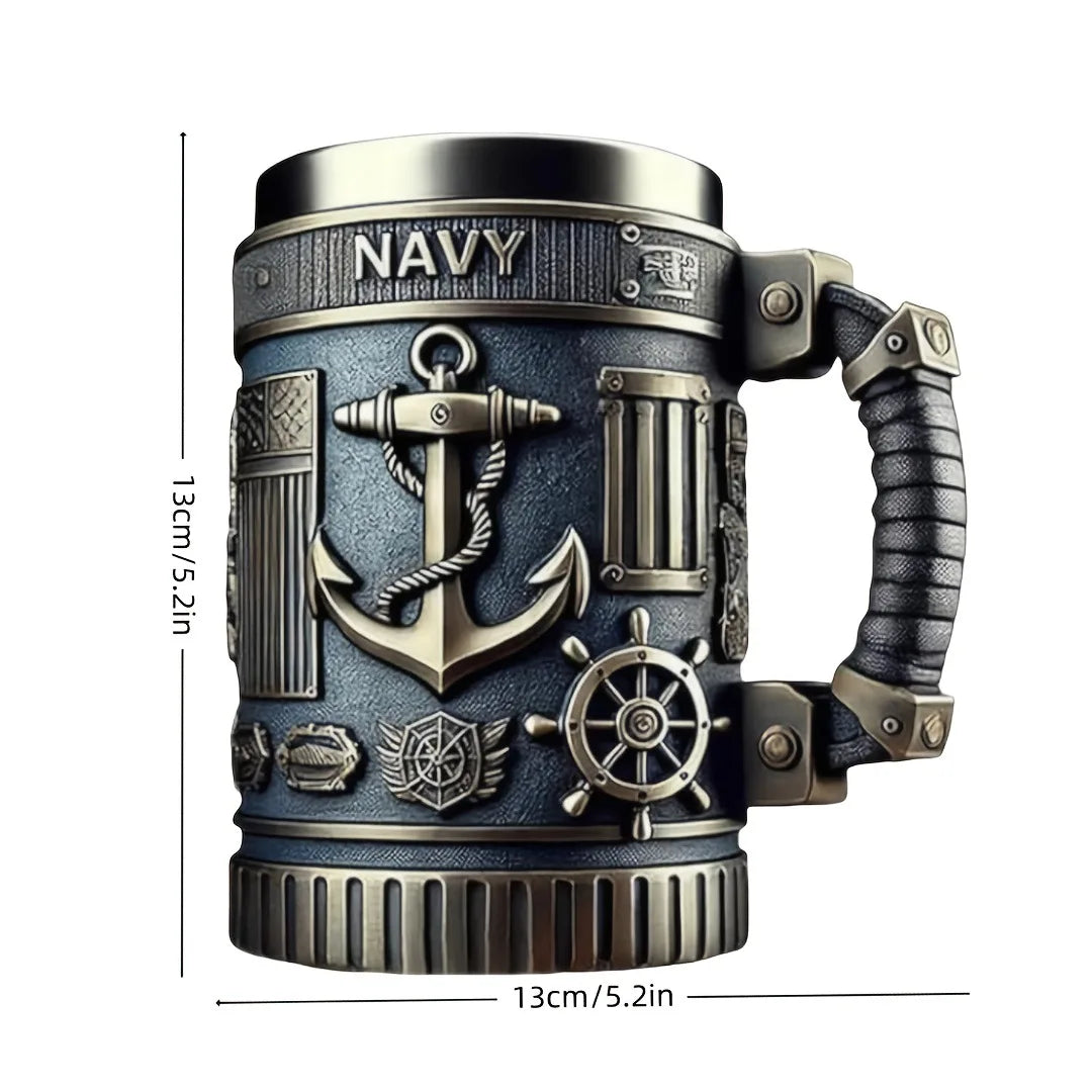 Stainless Steel &Resincup V8 & V6,Engines Design Mug, Durable & Stylish Rust-Proof Coffee Mug for Car Enthusiasts & Novelty Gift