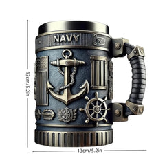 Stainless Steel &Resincup V8 & V6,Engines Design Mug, Durable & Stylish Rust-Proof Coffee Mug for Car Enthusiasts & Novelty Gift