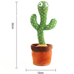 Dancing Talking Singing Shaking Cactus Kids Gift Plush Doll USB Charging Toy