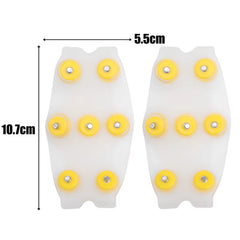 Transparent Ice Cleats Snow Grips 5/7 Teeth Studs Invisible Traction Crampons anti Slip Spikes for Winter Walking Hiking Boots