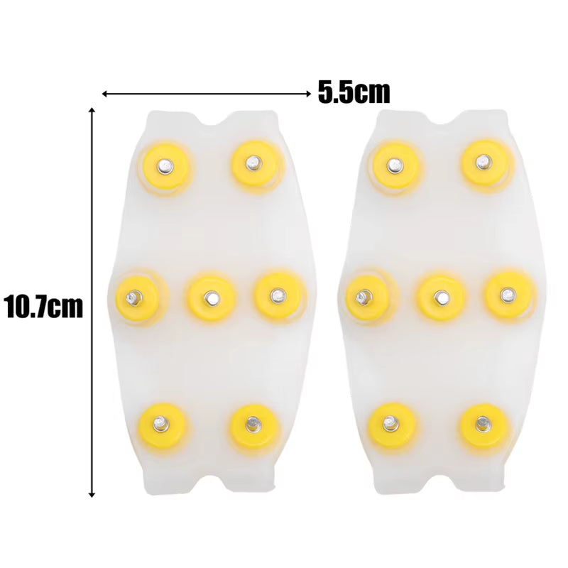 Transparent Ice Cleats Snow Grips 5/7 Teeth Studs Invisible Traction Crampons anti Slip Spikes for Winter Walking Hiking Boots