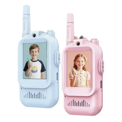 Children'S Video Intercom 2-Inch High-Definition Screen Rechargeable Voice Fonts One-Click Call Cartoon Intercom Gift for Kids