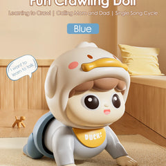 1 Crawling Doll Baby Toy with Music, Aged 0-1, Learning Crawling Guidance and Head up Training