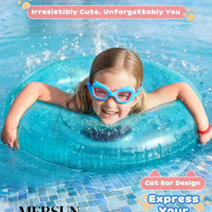 **Marisun Kids Swim Goggles (2-Pack) – Anti-Fog, UV Protection, Wide View Swimming Goggles for Boys & Girls Ages 3–15+, Shatter-Resistant Lenses for Pool, Beach & Outdoor Swimming**
