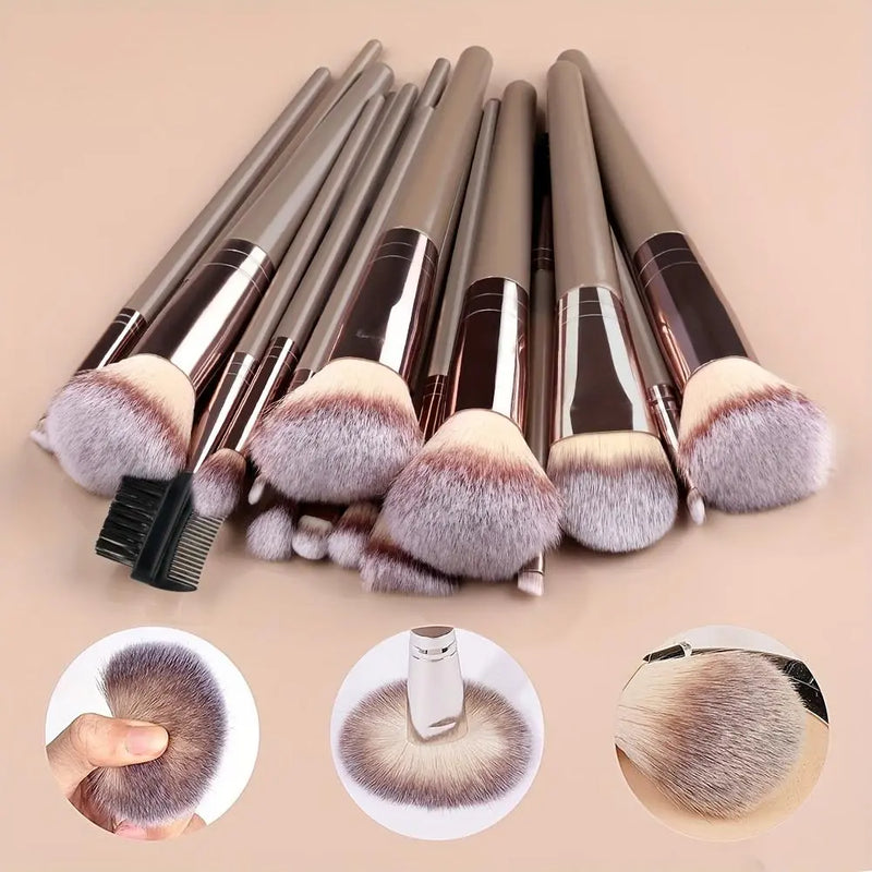 Professional Makeup Brush Set, Cosmetic Brush Set, Includes Foundation Brush, Eyelash Brush, Brow Brush, Eyeshadow Brush, Christmas Halloween Thanksgiving Gift, Makeup Blending Brushes, Makeup Brushes Kit