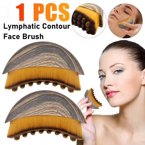 Lymphatic Contour Face Brush,Chin &Jawline Sculpting,Drainage Massager for Face,Ergonomically Designed to Fit the Skin Precisely