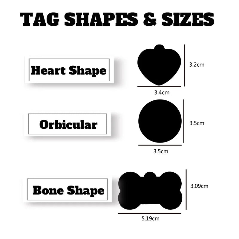 1 Pc Nice Dog Paw Prints and Vine Customized Text Cat Dog ID Tag Name with Cute Symbols Customized Pet Print Medal