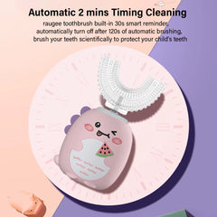 Electric Toothbrush for Children U Shaped Electric Child Toothbrush USB Rechargeable Cartoon Kids Children'S Electric Toothbrush