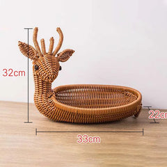 Simulated Animal Imitation Rattan Woven Storage Basket Household Storage Decoration Decoration Fruit Toy Basket Handmade Crafts