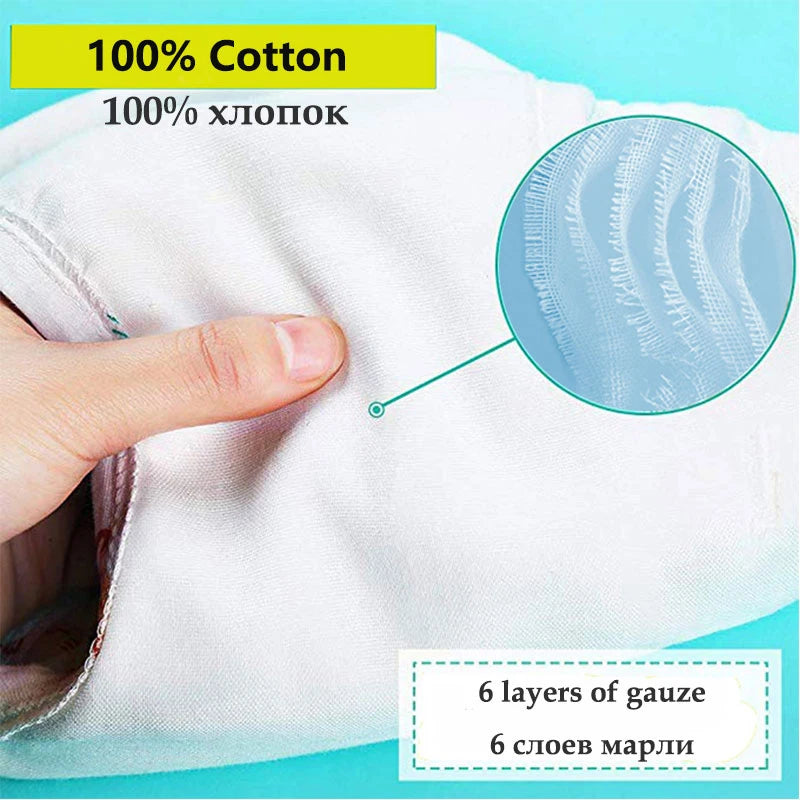 Baby Cotton Potty Training Pants Toddler Reusable Diapers Panties Ecological Washable 6 Layer Waterproof Cloth Nappies Underwear