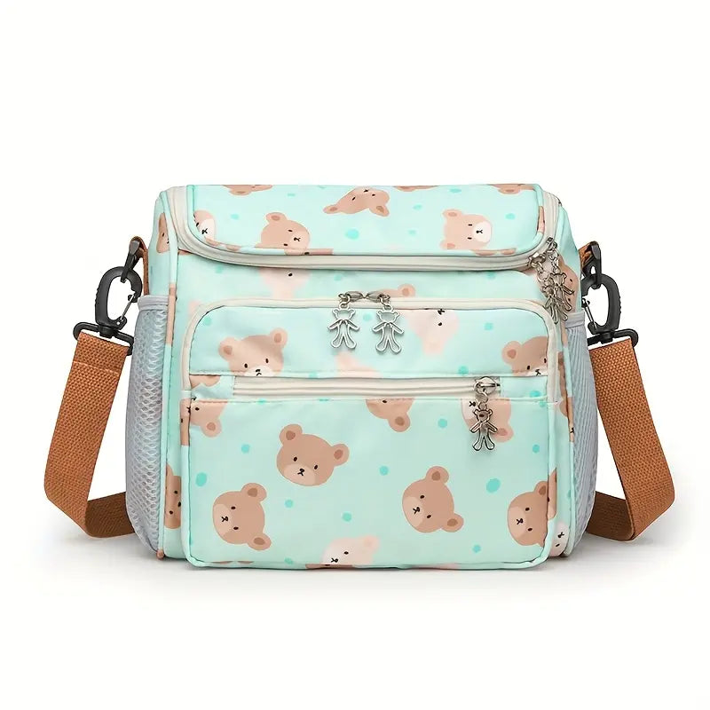 A Single Shoulder Crossbody Parent Bag, Casual Mother and Baby Bag with Multiple Pockets and Large Capacity for Milk Bottles and Diapers Diaperbag Travel Boys