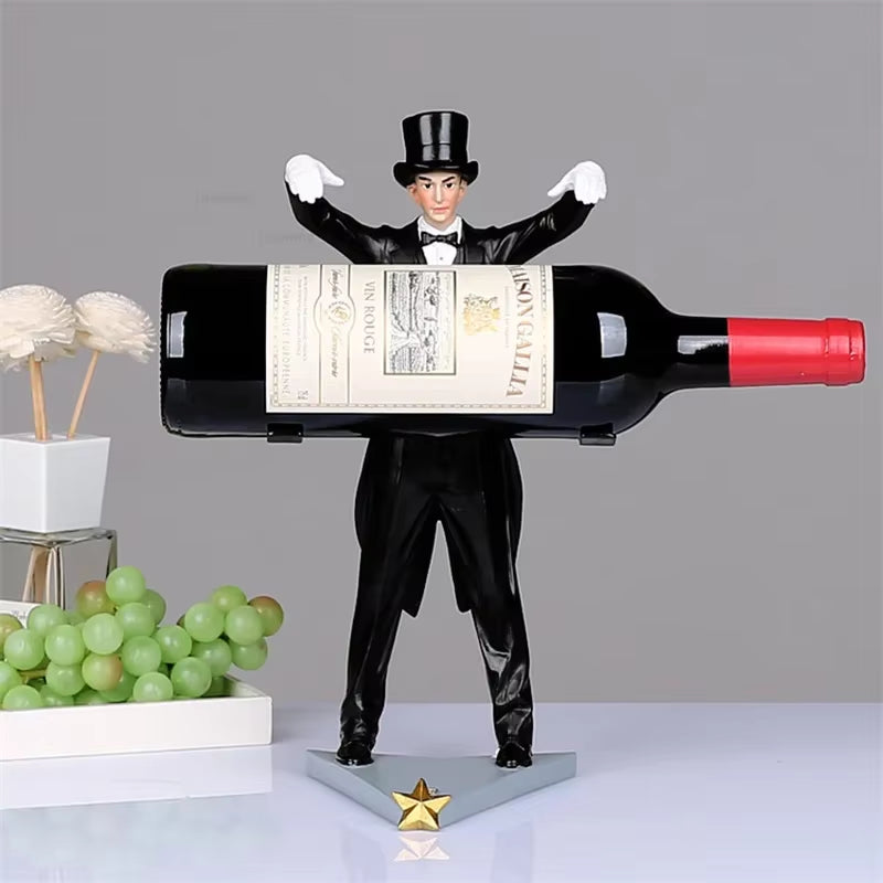 Simple Living Room Villa Storage Wine Racks European-Style Restaurant Wine Bottle Holder Creative Hotel Display Shelf Decoration