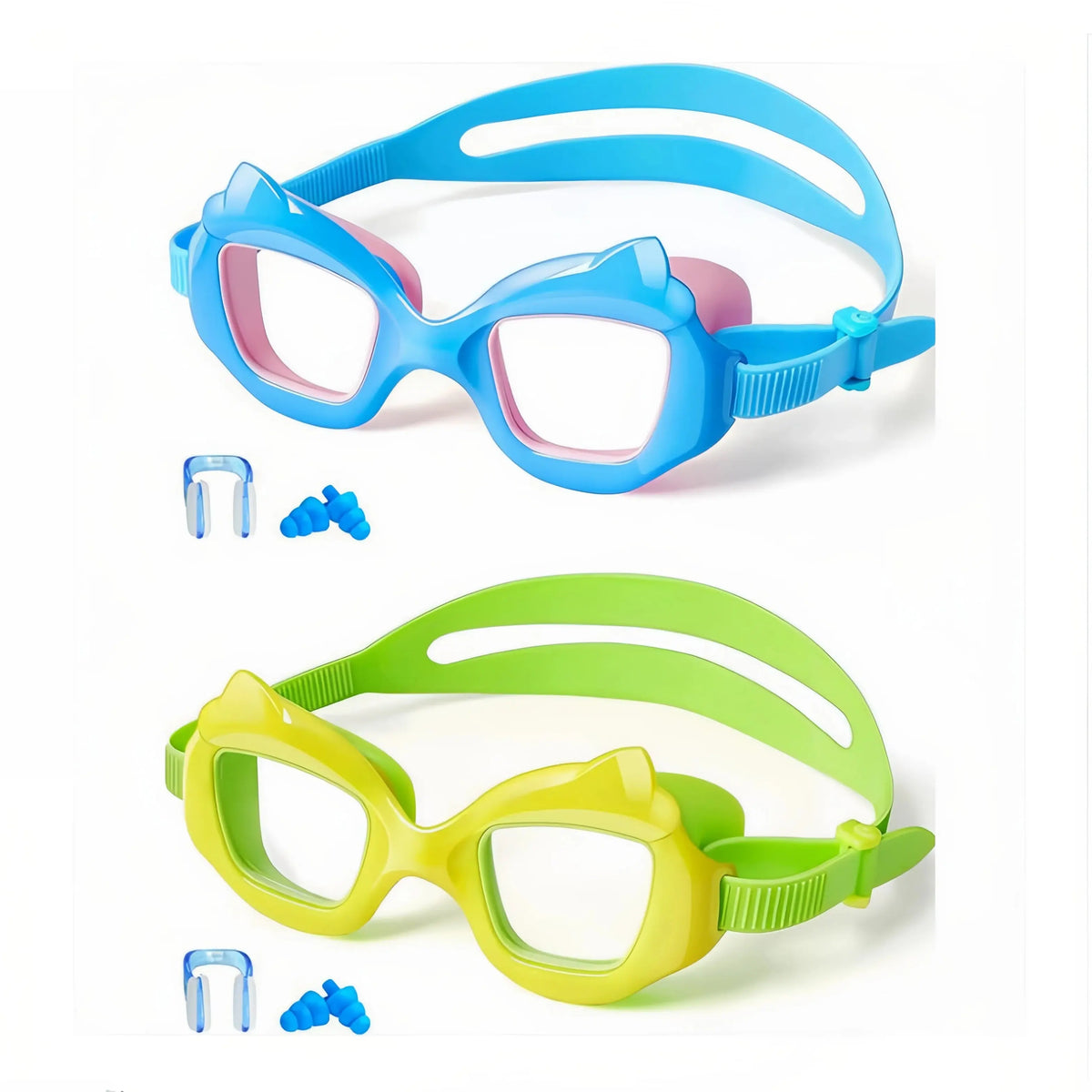 **Marisun Kids Swim Goggles (2-Pack) – Anti-Fog, UV Protection, Wide View Swimming Goggles for Boys & Girls Ages 3–15+, Shatter-Resistant Lenses for Pool, Beach & Outdoor Swimming**