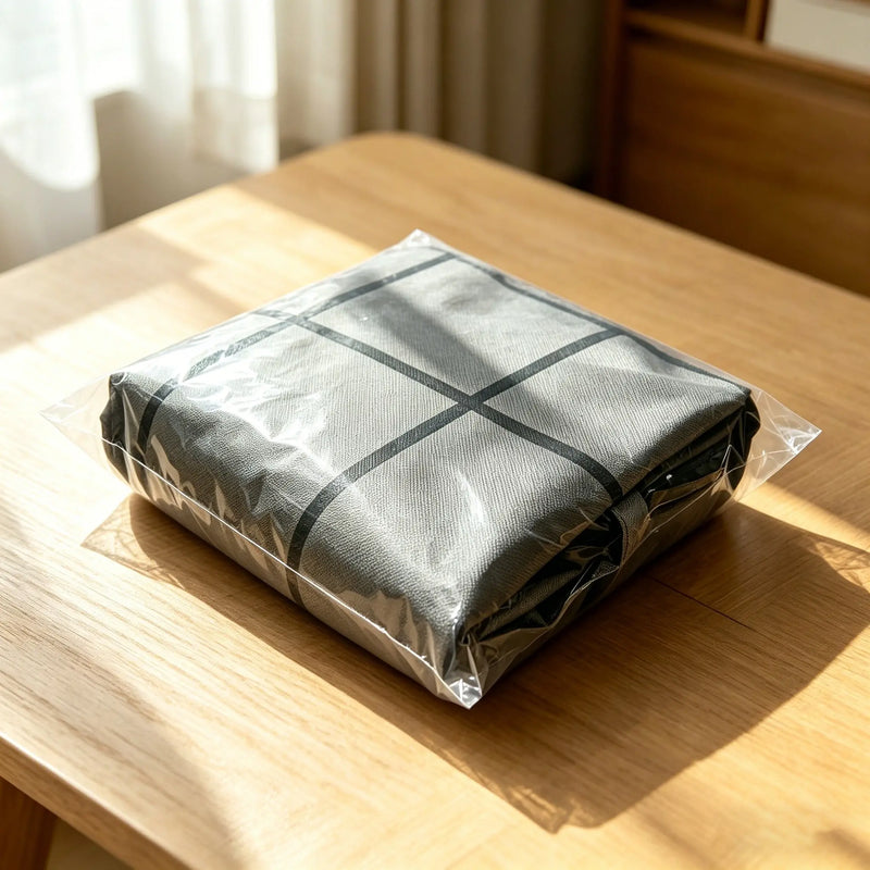 3-Piece Set Foldable Bedding Storage Bags – Non-Woven Clear Window Bins for Sheets, Toys, Blankets & Clothes – Closet & Home Storage Clothes Storage Organizer